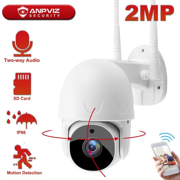 

anpviz 2mp wifi pt camera pan/tilt human detection wireless security camera wifi two-way audio built-in mic and speaker 128gb