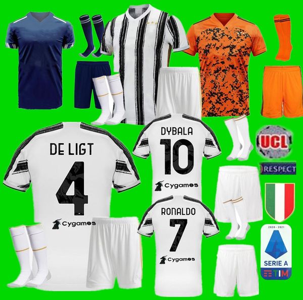 

juventus soccer jersey palace football shirts ronaldo de ligt 20 21 dybala juve men + kids kit uniforms 2020 2021, Black;yellow