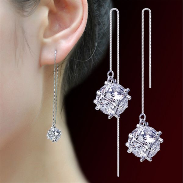 

dangle & chandelier 2021 fashion brand jewelry elegant style exquisite crystal drop earrings silver plated earring for women gift