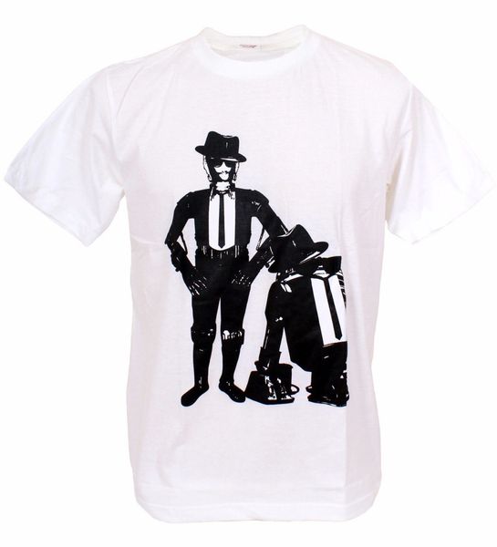 

brand new fashion summer men brand clothing summer hip hop men in black mib comic duo christian t shirt