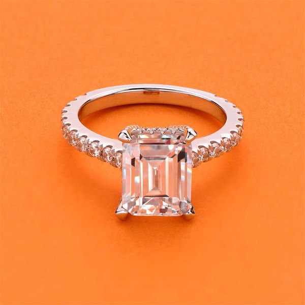 

ring carat 925 engagement 3 exclusive sterling cut women emerald y200106 band silver wedding for rectangle solid ainoushi bbyzw bdehome, Slivery;golden