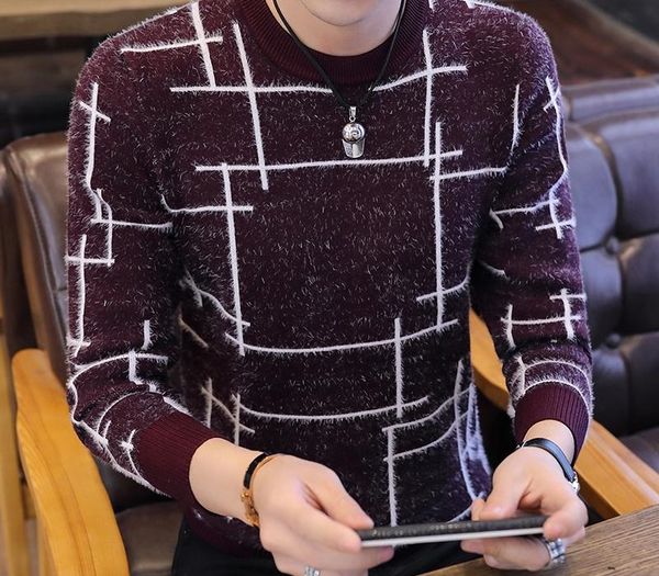 

2020 new fashion cashmere sweater men thick warm winter pullover men long sleeve slim fit pull homme men's christmas sweaters, White;black