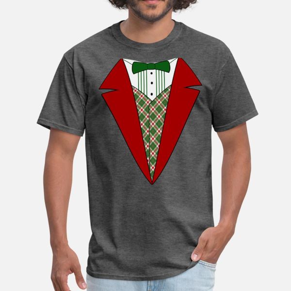 

funny christmas tuxedo red and green tux t shirt men designer tee shirt s-xxxl kawaii sunlight fashion spring autumn slim shirt