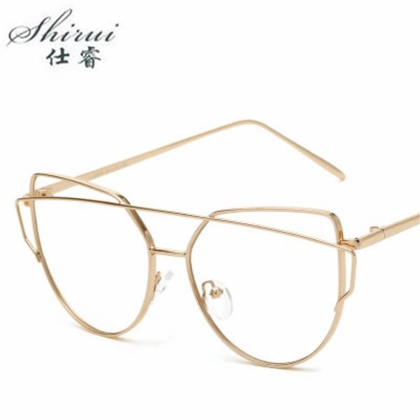 

metal frame spectacle cat eye glasses eye styling school style eyeglasses frame women brand birthday gift, Black