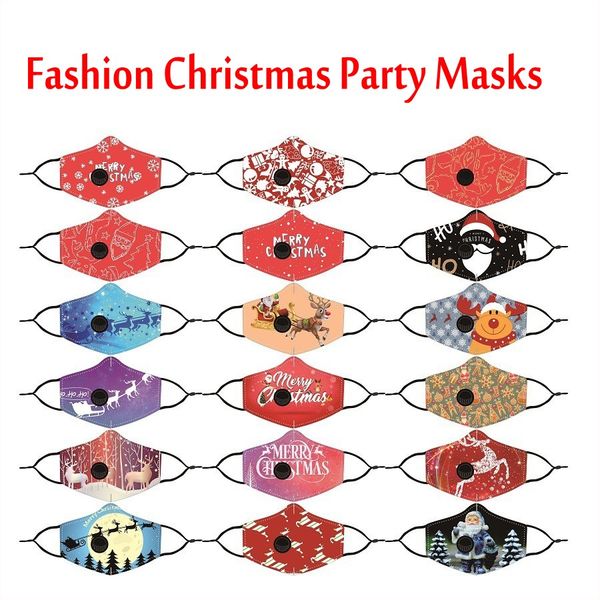 

fashion christmas party masks with respiration value kids anti dust washable reusable cotton face masks with filter fy4256