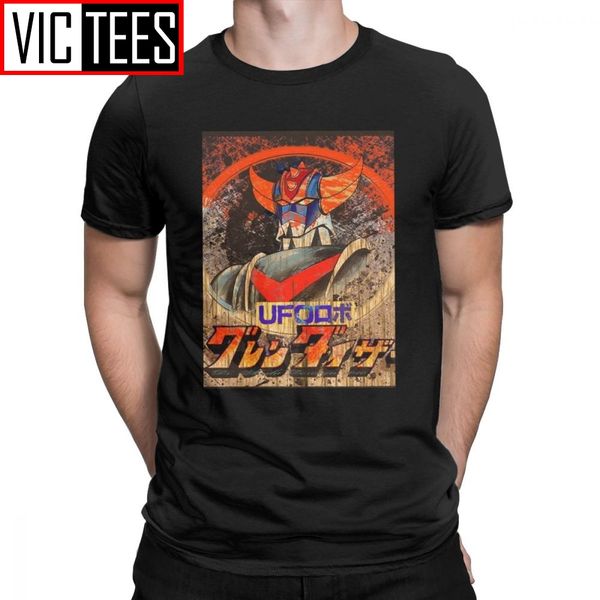 

goldorak ufo robot grendizer t-shirts for men vintage 100 premium cotton tees round neck t shirts unique sweatshirt europe