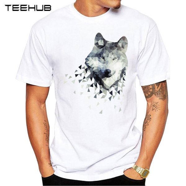 

teehub new летняя мода геометрическая wolf printed t-shirt с коротким рукавом популярные дизайн tops новизна тенниску