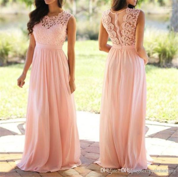 

summer hollow out ladies casual a-line dresses lace sleeveless o neck chiffon womens maxi dresses, Black;gray