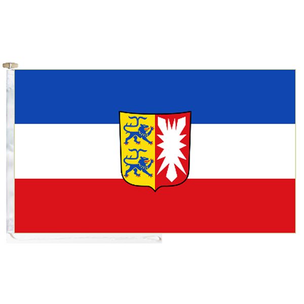 Schleswig Holstein Deutschland Flagge 3x5ft, Festival Club Outdoor Indoor Gedruckte hängende Werbeflaggen Banner, kostenloser Versand