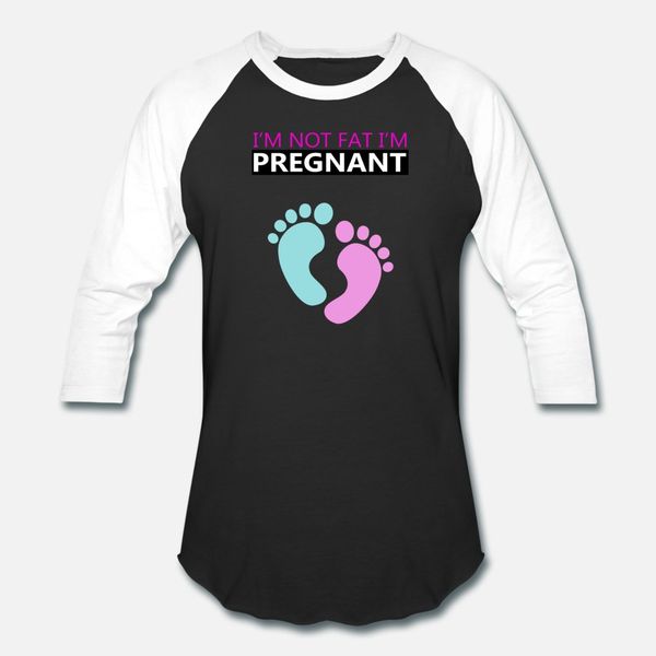 

i'm not fat i'm pregnant t shirt men create 100% cotton s-xxxl fit loose new style spring family shirt