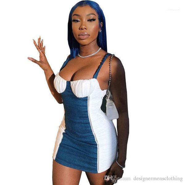 

female apparel jean spaghetti stipe womens dresses summer sleeveless designer ladies bodycon dress, Black;gray