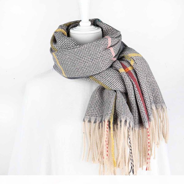 

2019 imitation cashmere scarf 250g pull solid color thick long scarf fashion autumn and winter can not afford ball tassel shawl, Blue;gray