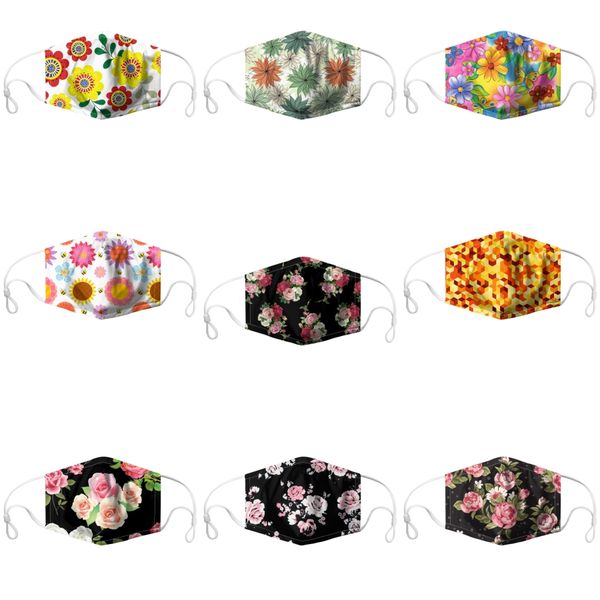 

multi color respirators earloop lace face masks mouth masks comfortable mascherine unisex#342, Black