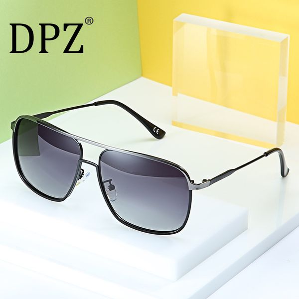 

dpz brand designer 2020 men retro ultra light polarized sunglasses outdoor driving fashion sunglasses, White;black