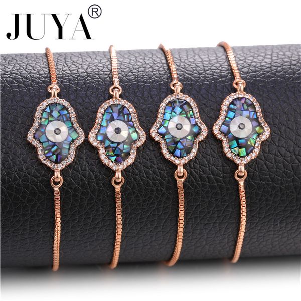 

juya fashion bracelet for women charm fashion handmade bead chain palm women's bracelet combination 2020 new jewelry gift, Black
