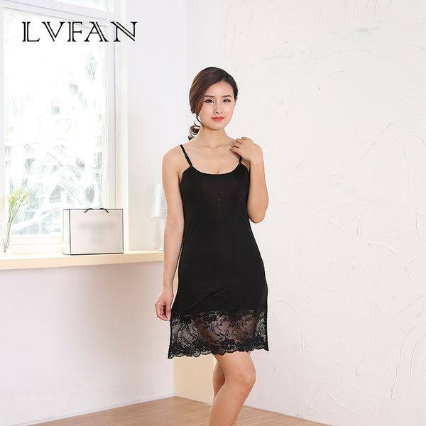 

100% silk camisole high grade mulberry silk knitted lace braces skirt petticoat render skirt dress night, White