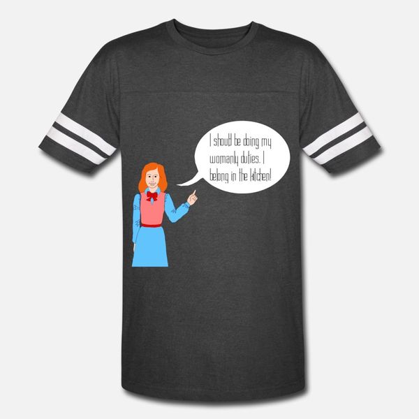 

womanly duties belong in kitchen t shirt men character cotton round collar normal cute humor summer letter shirt