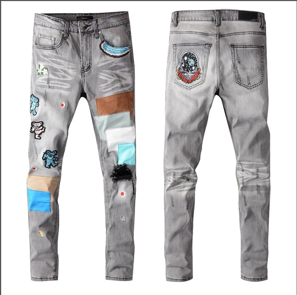

2020 men distressed ripped skinny jeans fashion mens jean slim motorcycle moto biker causal mens denim pants hip hop men jeans 2092407q, Blue