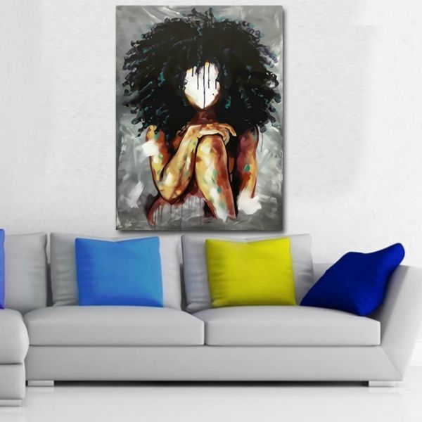

nordic black magic girl abstract oil paintings watercolor girls posters & prints modern wall art pictures for living room bedroom home decor