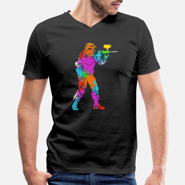 

пейнтбол игрок цвета подарок мужчин, женщины тенниски мужчины проектирование с коротким рукавом s-xxxl мужской сыпучего нового стиля летнего