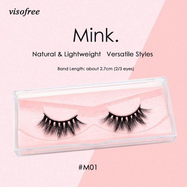 

false eyelashes visolashes 3d mink cruelty 2/3 eyes crisscross for makeup faux cils m01