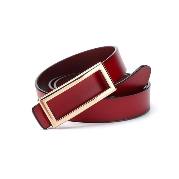 

ladies leather belt fashion smooth buckle leather belt women ladies harajuku designer brand wild women, Black;brown