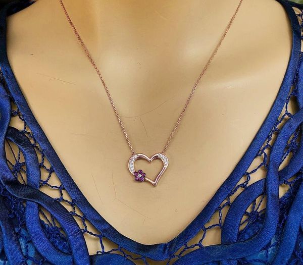 

925 Silver Heart flowerh