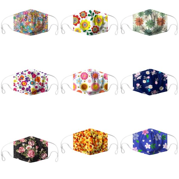 

wholesale designer printed face mask dinosaur car meow butterfly cartoon mask dustproof smog mask earhook washable#253, Black