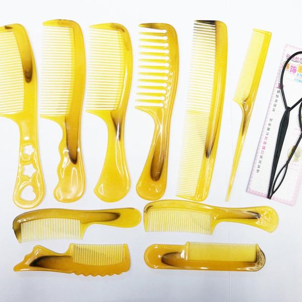 

10pcs of one set plastic hair comb durable comb portable hair groomer styling tool with device for woman girl home bar, Silver