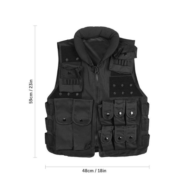 

special forces tactical vest combat vest multifunctional protective equipment outdoor tactical camouflage, Camo;black