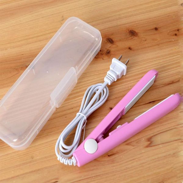 

new portable mini styling tools professional hair straightener ceramic curler irons waves care tool dry wet curling iron us plug, Black