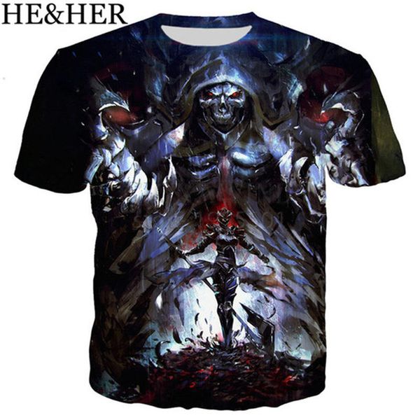 

cool anime overlord iii 3d print shirts graphic plus size aesthetic men clothing