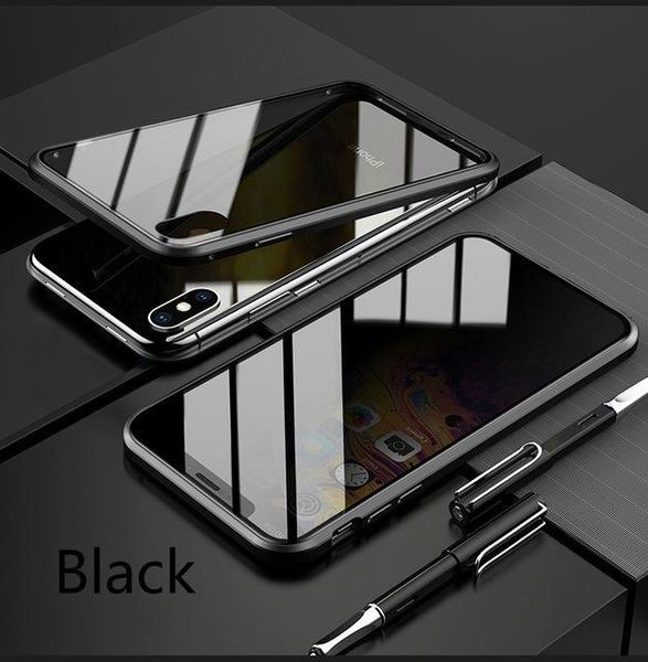 

7 2019 tempered 6 cover iphone max xr privacy metal plus case 11pro glass magnetic for case xs double 8 side ownzd longdrake