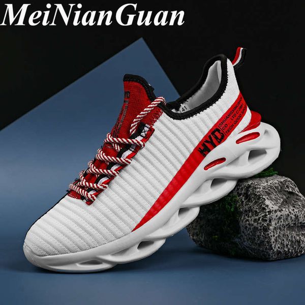 

платформа мужская обувь mesh дышащие популярные белые тапки мужчины большие размеры лезвия обувь для man шнуровке тенниса uomo f9, Black