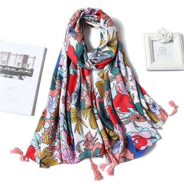 

designer print cotton scarves women spring tassel shawls and wraps lady muslin hijab head scarf beach stole, Blue;gray