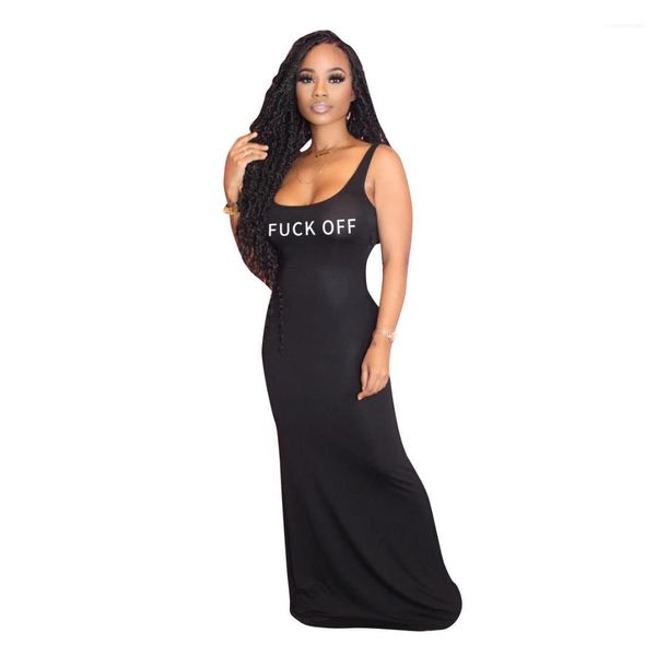 

u шея sleevelees vest платье женской straight одежда женщина sexy спагетти ремень платье лето дизайнер письмо печать, Black;gray