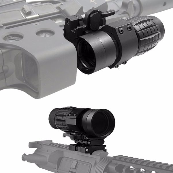 

3x magnifier red dot scope riflescope with qucik release switch to side mount