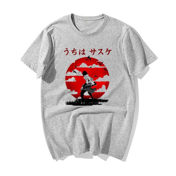 

2019 naruto uchiha sasuke sunset t shirt japan anime tshirt mens funny sunset tshirt summer cotton hip hop harajuku streetwear