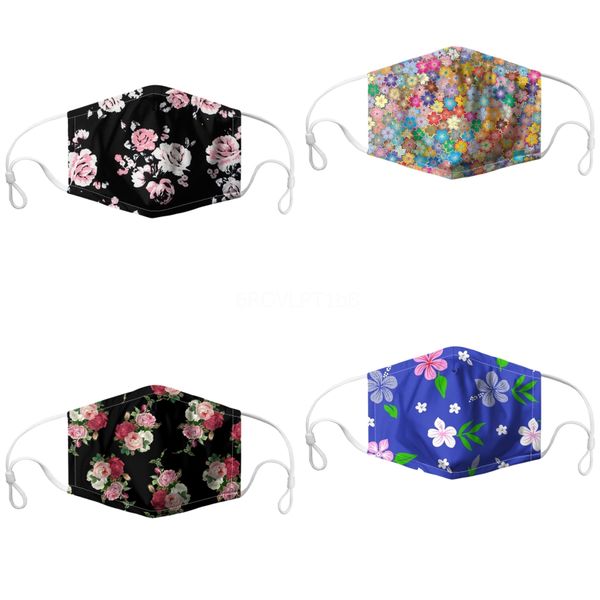 

glow masks1pc cute cartoon printing masks combed mouth mask breathable warm glowthe dark dust#500, Black
