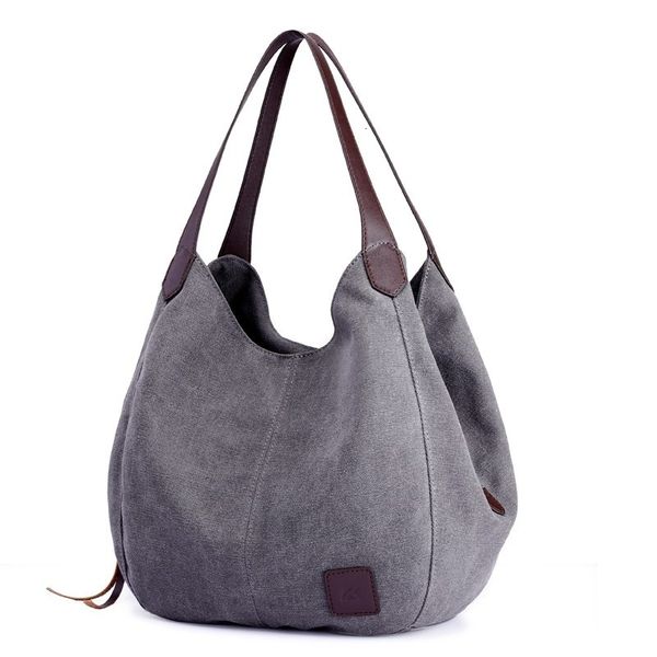 

женщины canvas сумки высокого качества женский hobos одно плечо сумки vintage solid multi-карман дамы totes болса feminina