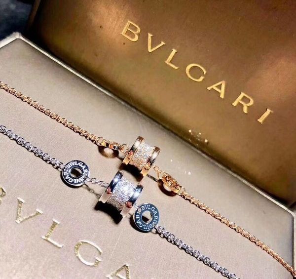 

luxury designer jewelry silver rose gold mens womens diamond iced out nail bracelets chains 925 sterling silver bracelets xl7, Golden;silver