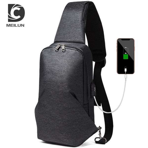 

кожа камера tag20202020 новый стиль мужская мода прохладный chest сумка / мешок crossbody usb charging мужские сумки молодёжная спорта небол
