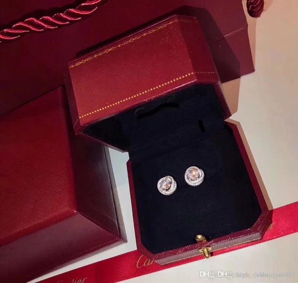 

orsa four-claw full-studded earrings the most classic wild models high-end custom high-carbon drills super beautiful daily small, Golden;silver