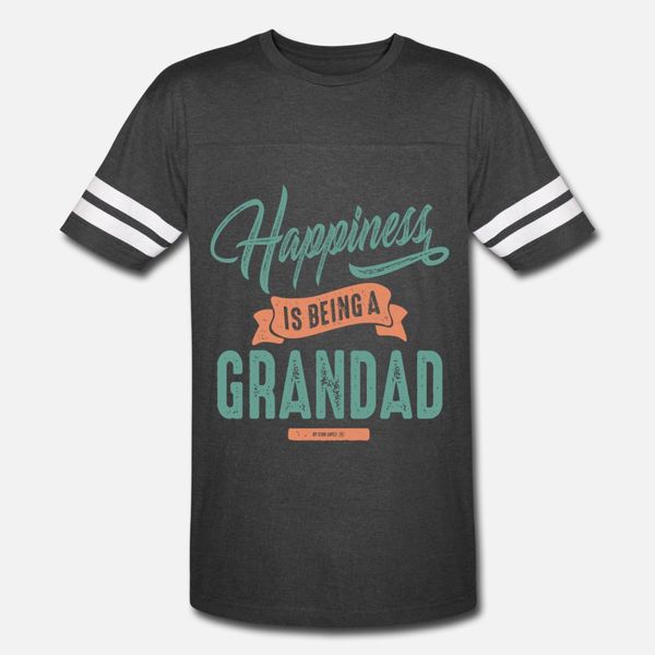 

happiness grandad t shirt men design short sleeve o-neck cute building summer letters shirt