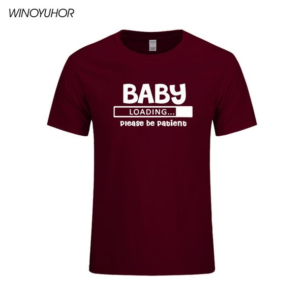 

baby loading funny print 100% cotton mens tee shirt father's day gift summer fashion t-shirts camisetas masculina