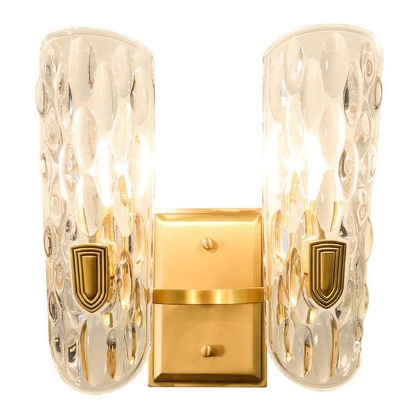 

wall lamp modern american copper living room light stair case shield shade mirror front corridor hallway balcony