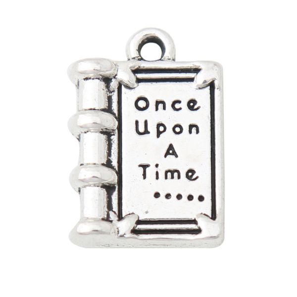 

fashion wholesale alloy book shape charms once upon a time jewelry diy charms 12*18mm 100pcs aac1081, Bronze;silver
