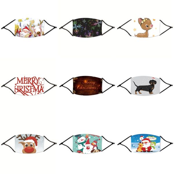 

ship in stock splash-proof protective face shield reusable full face protective christmas mask saliva protection clear visor#32333, Black