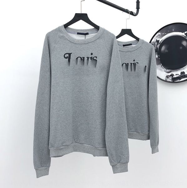 

6758 autumn and winter 2020 new gray raglan sleeve letter sweater wu yifan same sweater sweaterstyle lightadvanced all-match x7bh5, Black