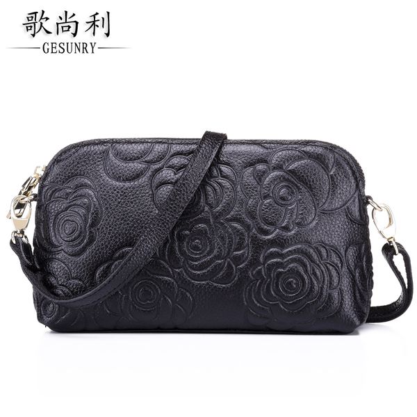 

women's handbag clutch genuine leather 2020 women's day clutch first layer of cowhide fashion shoulder bag messenger bag